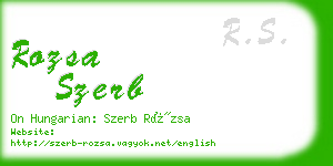 rozsa szerb business card